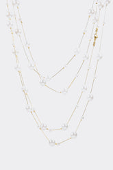 Faux Pearl Long Necklace