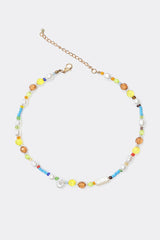 Faux Pearl Beaded Pendant Necklace