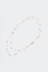 Faux Pearl Long Necklace