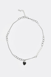 Faux Pearl Heart Pattern Necklace