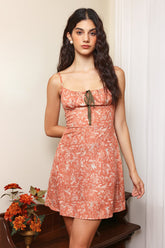 Floral Cami Laced Chest Trim Slim Mini Dress