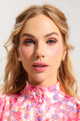 Floral Shape Metal Earrings