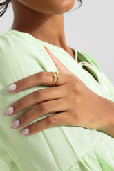 Natural Stone Metal Ring