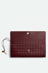 Solid Faux Leather Tote Clutch