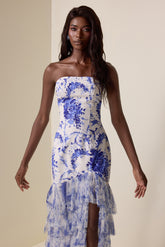 Floral Off-Shoulder Ruffle Maxi Dress