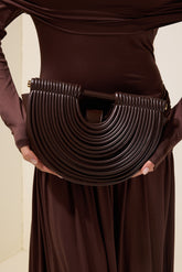PU Semi-Circular Woven Bag