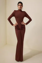 Jersey Cut-Out Long Sleeve Maxi Dress
