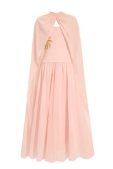 Sequin Embroidered Chiffon Midi Dress