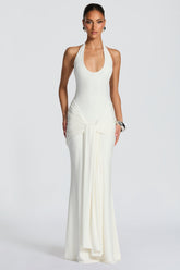 Jersey Halter Neck Tie-Up Maxi Dress