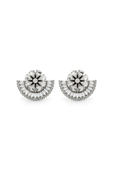 Flower Shape Imitation Gemstone Rhinestone Ear Clip