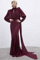 Chiffon Knotted Maxi Dress With Scarf
