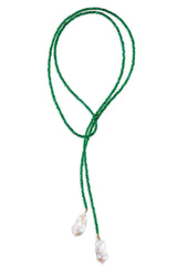 Chalcedony Geometric Irregular Natural Pearl Necklace