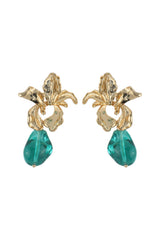 Dimentional Green Acrylic Necklace & Earrings