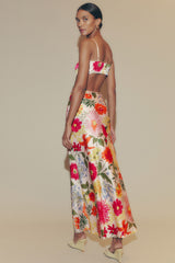 Floral Cut-Out Slip Maxi Dress