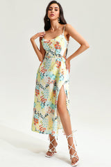 Floral Backless Cut-Out Cami Midi Dress