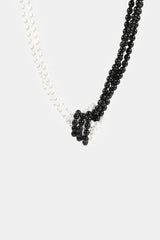 Faux Pearl Warp Necklace