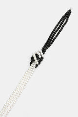 Faux Pearl Warp Necklace