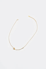 Faux Pearl Rose Necklace