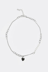 Faux Pearl Heart Pattern Necklace