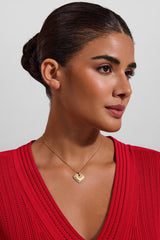 Faux Diamond Metal Necklace