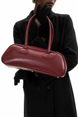 Solid Faux Leather Tote Clutches