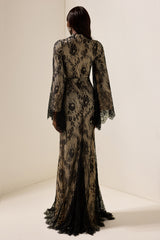 Lace Long Sleeve Maxi Dress