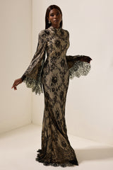 Lace Long Sleeve Maxi Dress