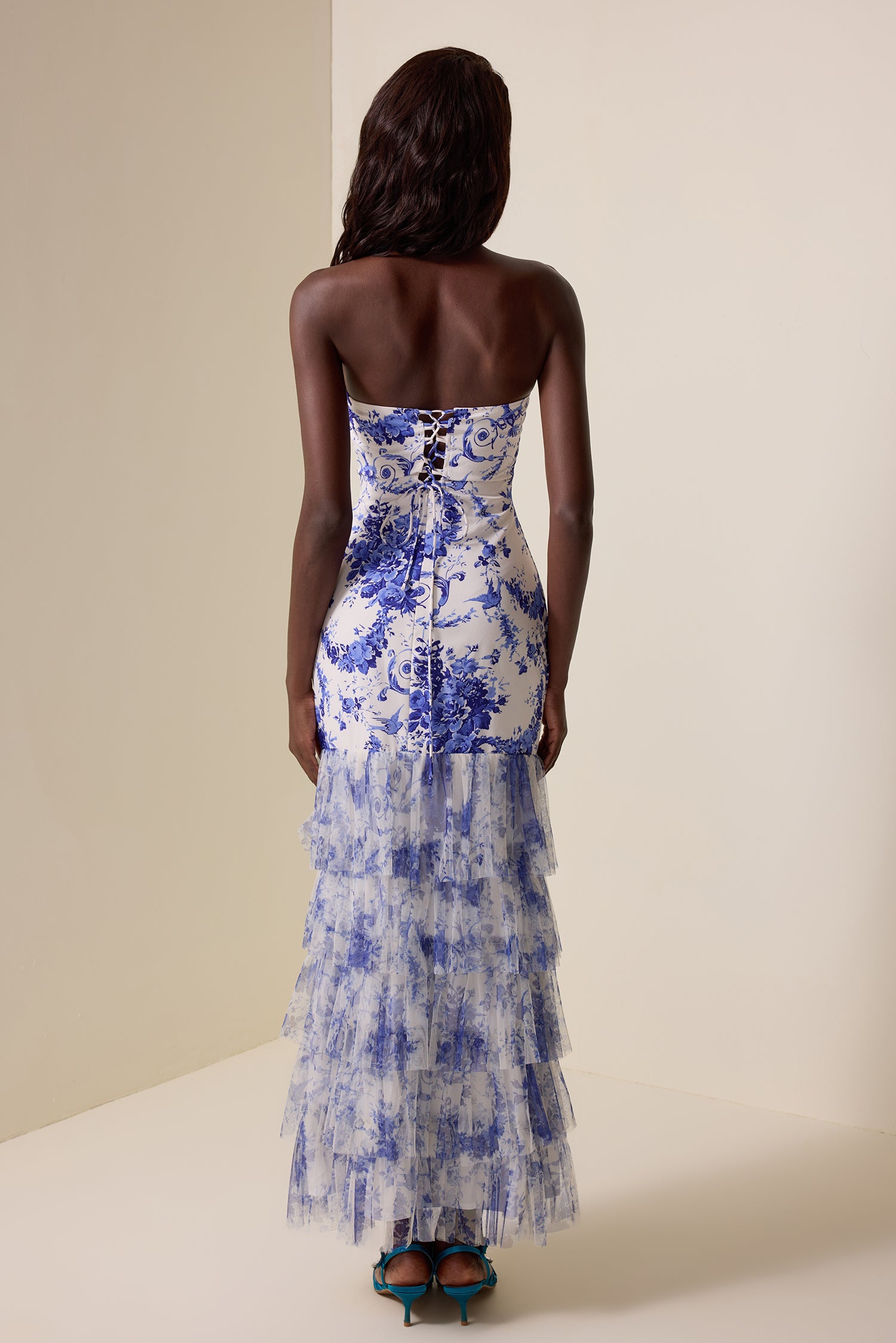 Floral Off-Shoulder Ruffle Maxi Dress