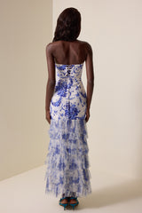 Floral Off-Shoulder Ruffle Maxi Dress