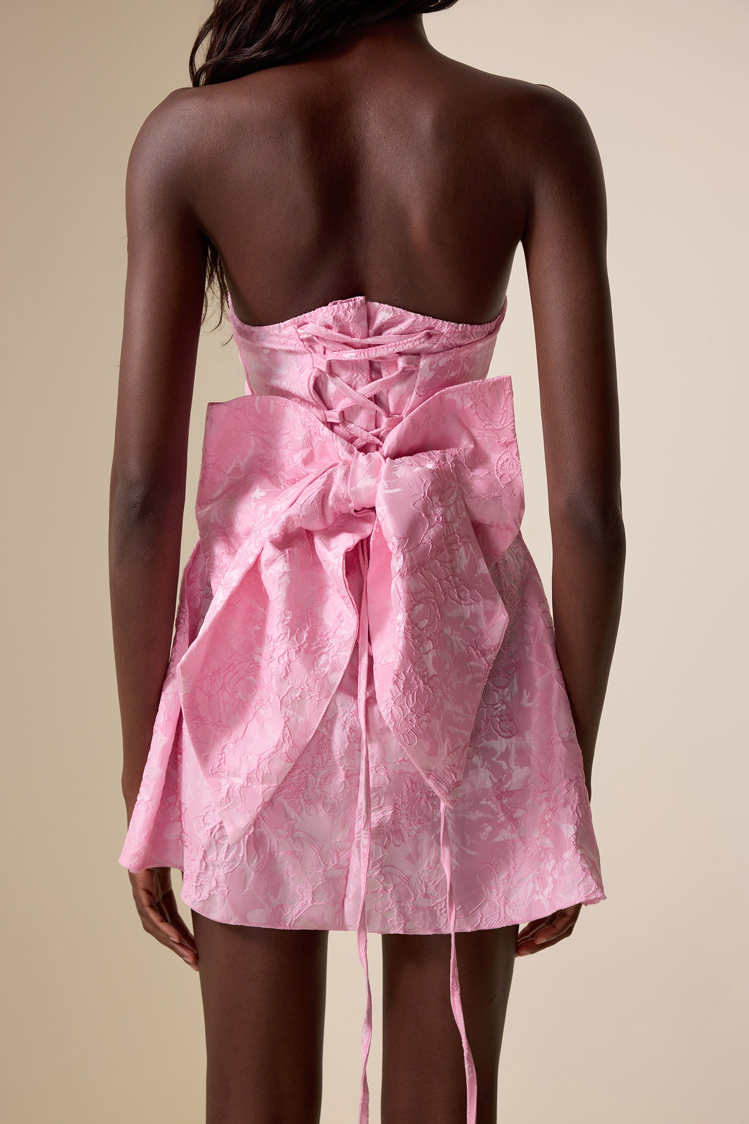 Jacquard Off-Shoulder Mini Dress