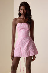 Jacquard Off-Shoulder Mini Dress