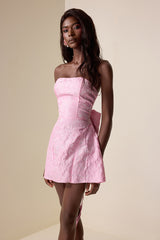 Jacquard Off-Shoulder Mini Dress