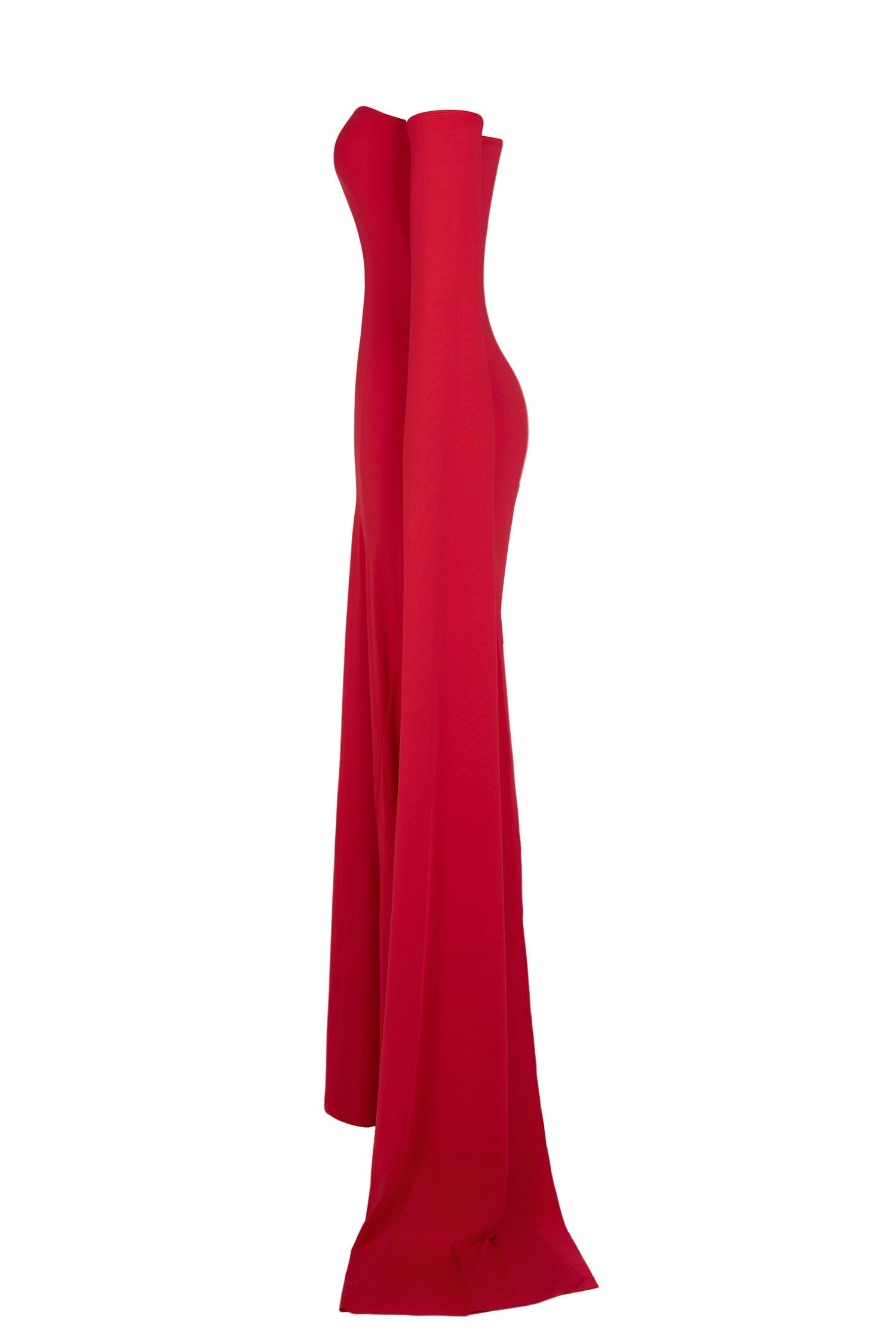 Jersey Off-Shoulder Shawl Sleeve Midi Dress