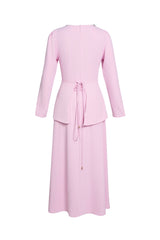 Rhinestone Long Sleeve Midi Dress
