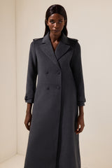 Woolen Bottom Flapped Neck Coat
