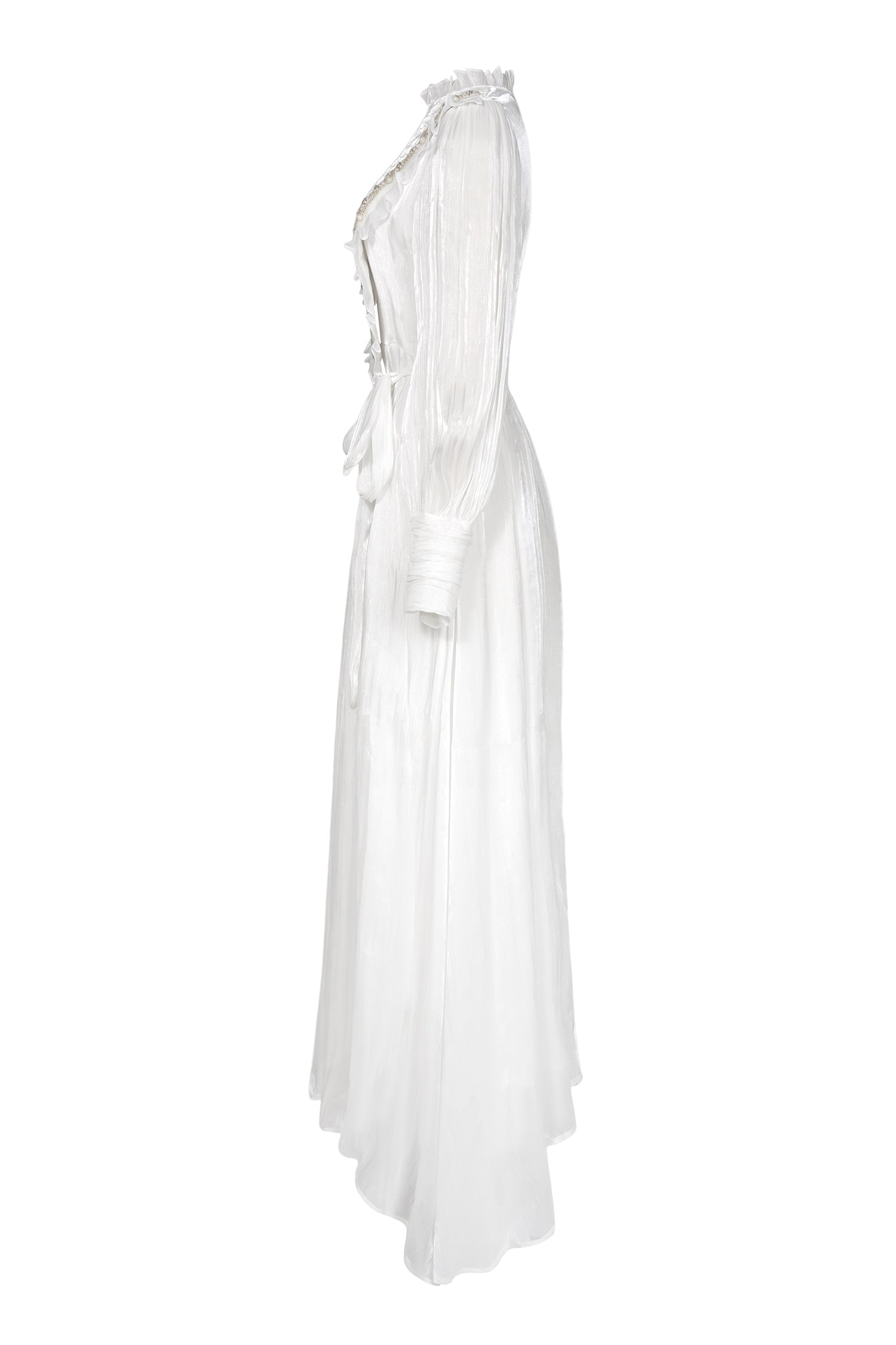 Satin Rivet Midi Dress With Belt