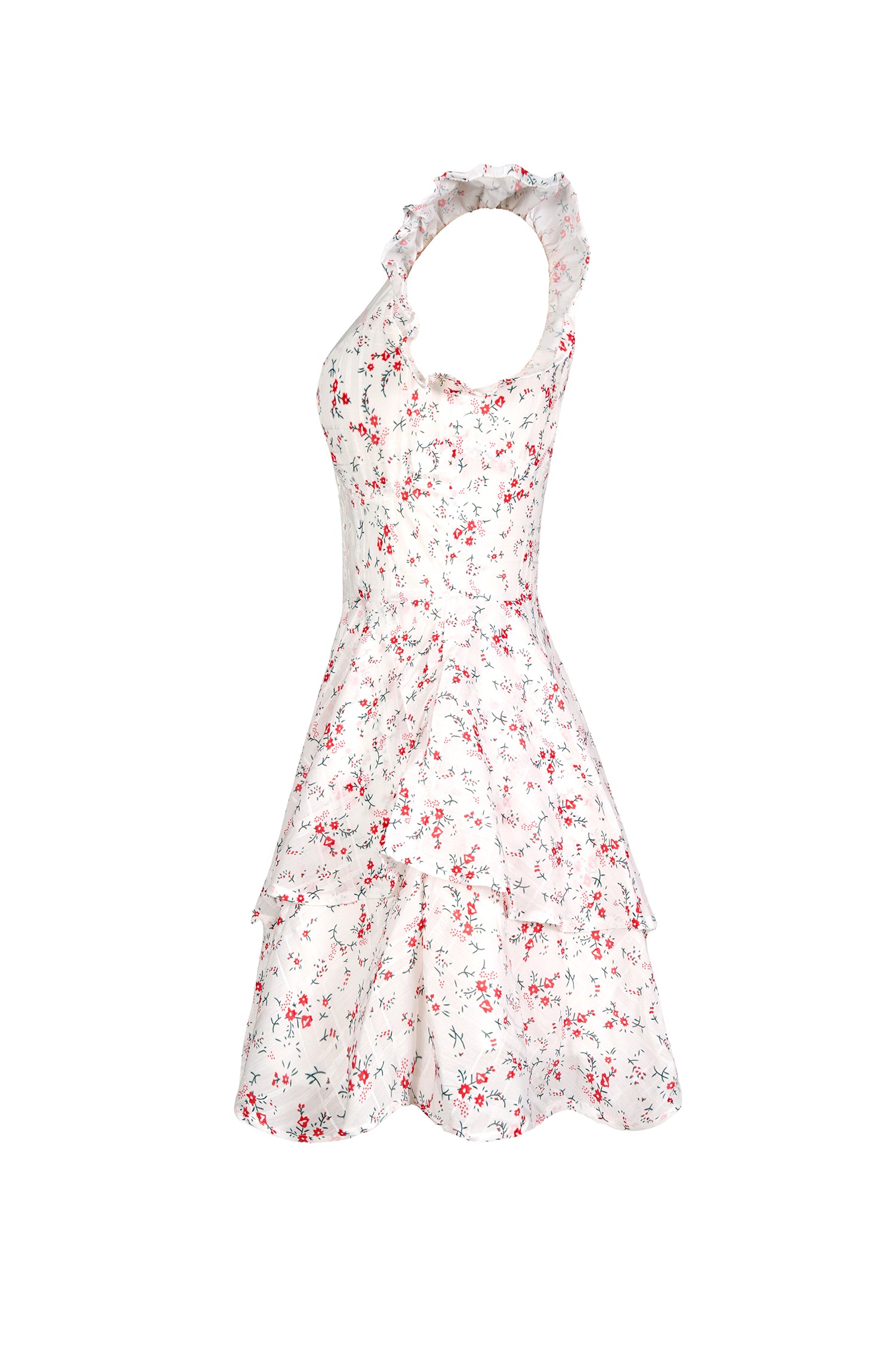 Floral Lace V-Neck Cut-Out Backless Mini Dress