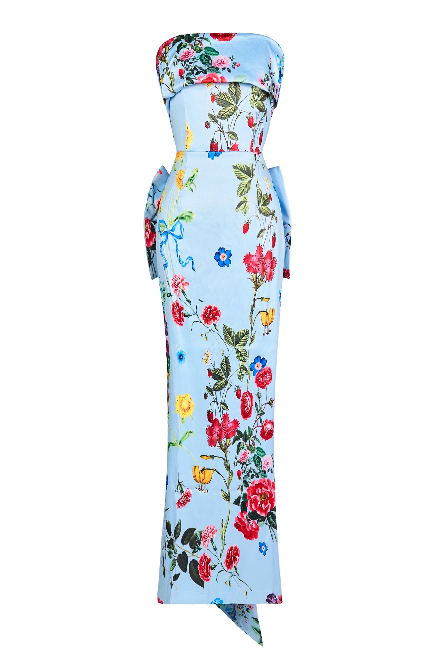 Bow Floral Off-Shoulder Midi Dress