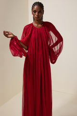 Mesh Halter Neck Backless Maxi Dress