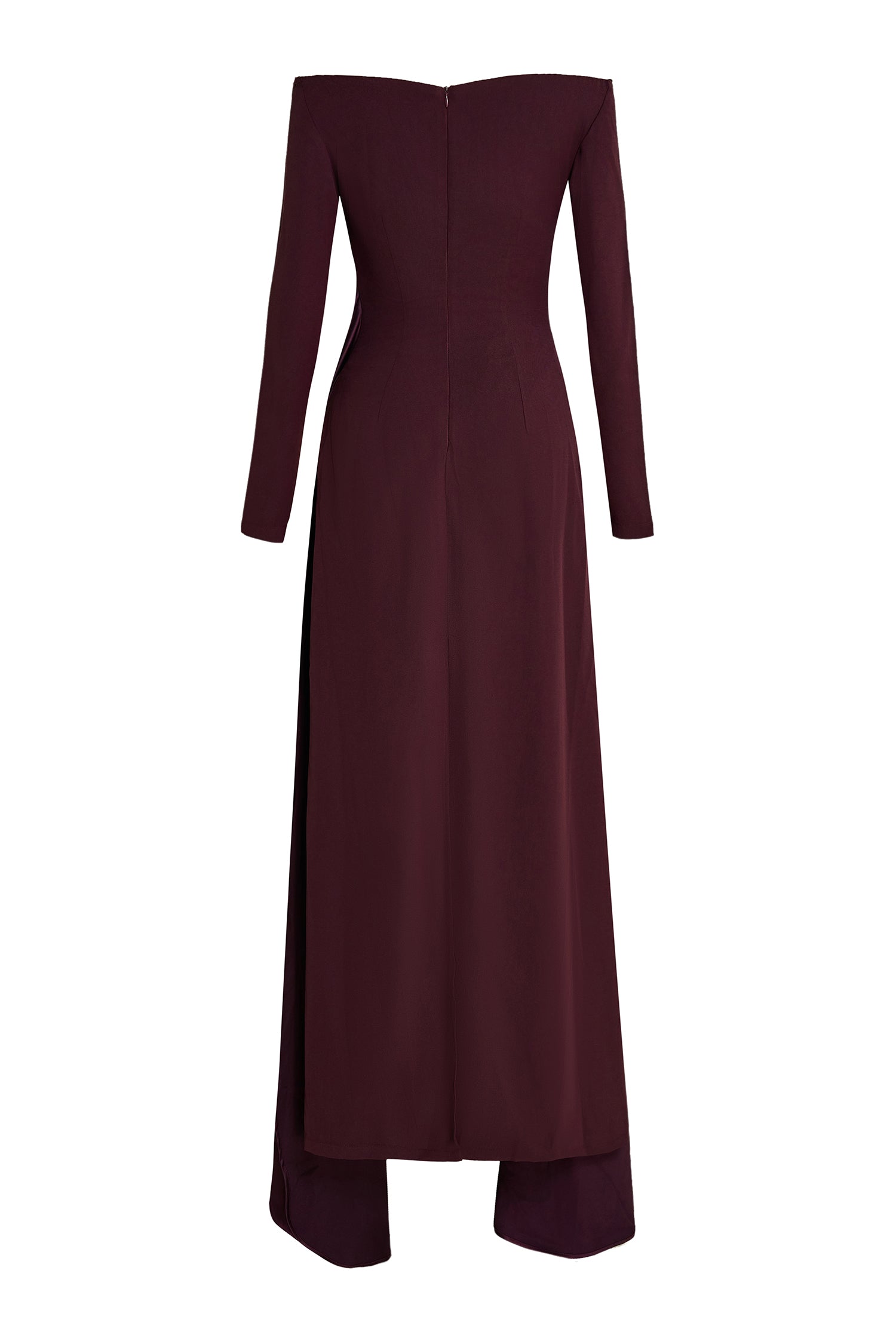 Satin Splicing Off-Shoulder Maxi Dress