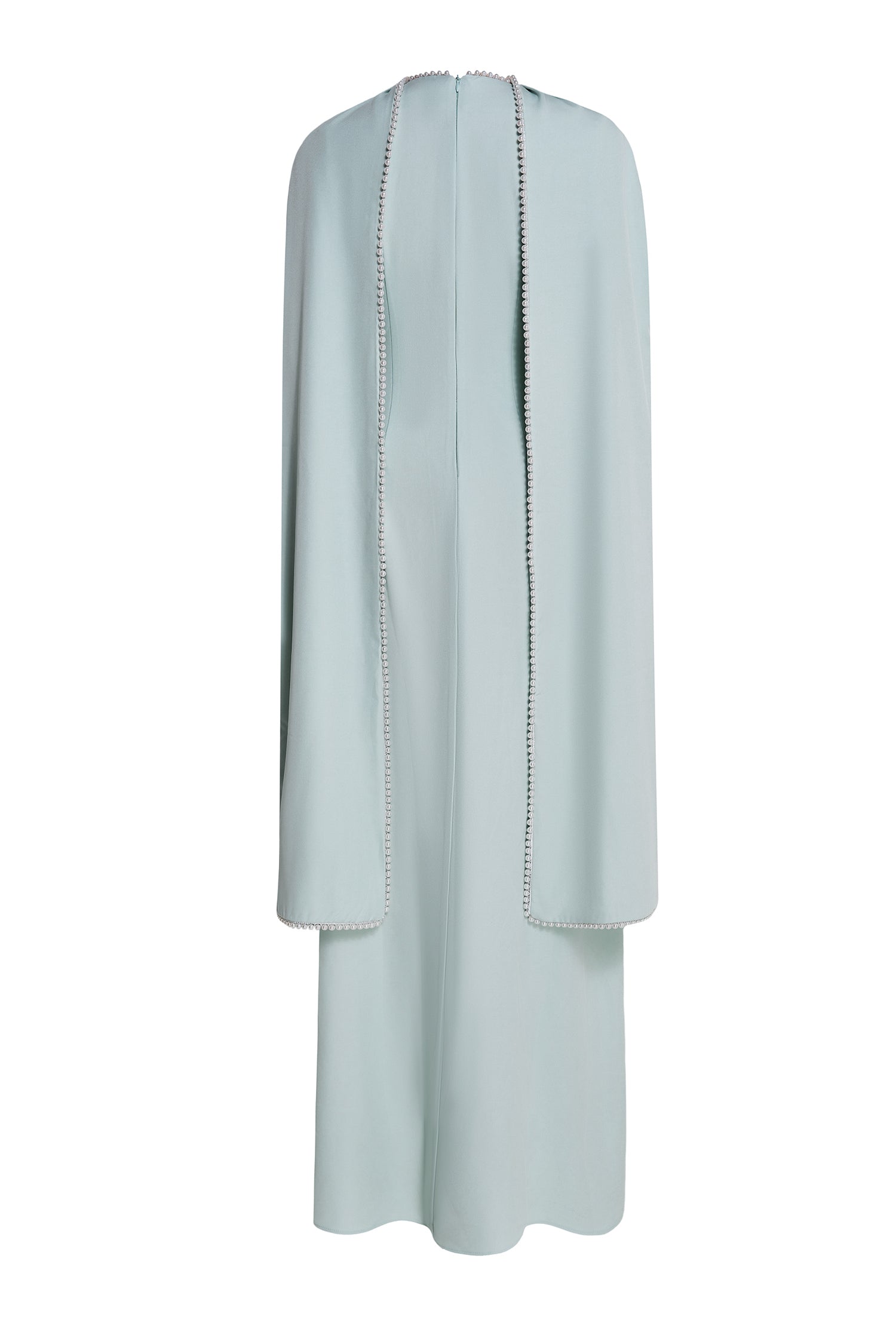 Pearl Bell Sleeve Maxi Dress With Cape