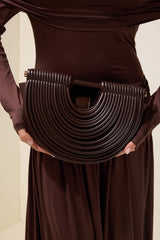 PU Semi-Circular Woven Bag