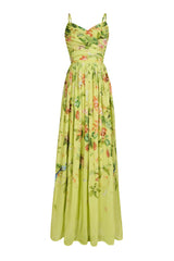 Chiffon Floral Sleeveless Maxi Dress