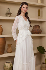 Chiffon Nail Bead Embroidery Lace Maxi Dress