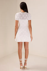 Knit Faux Pearl Rhinestone Mini Dress