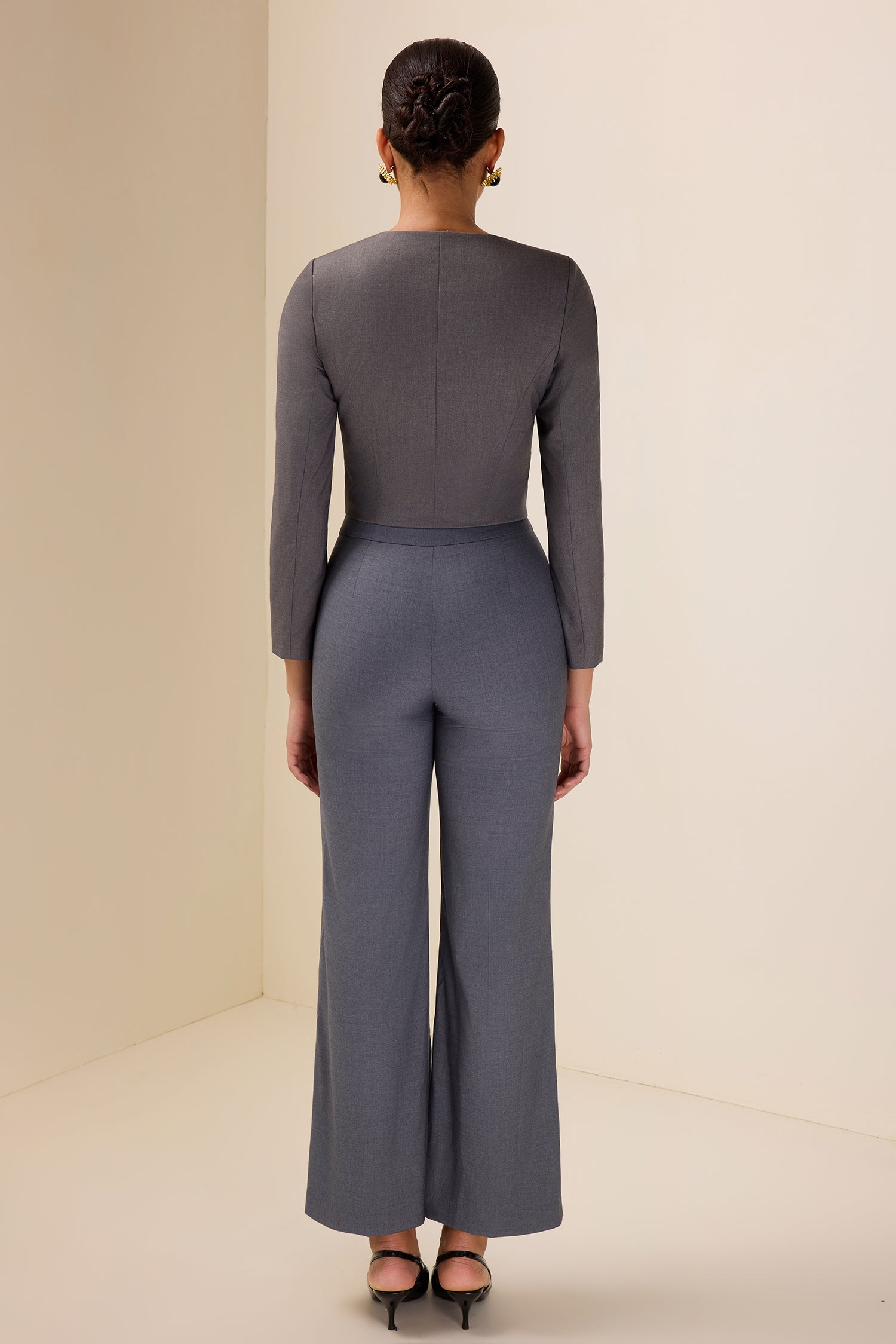Round Neck Bottom Blazer