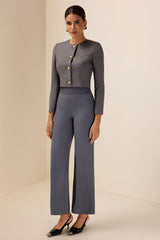 Round Neck Bottom Blazer
