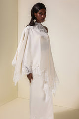 Satin Lace One Shoulder Top & Maxi Skirt Set