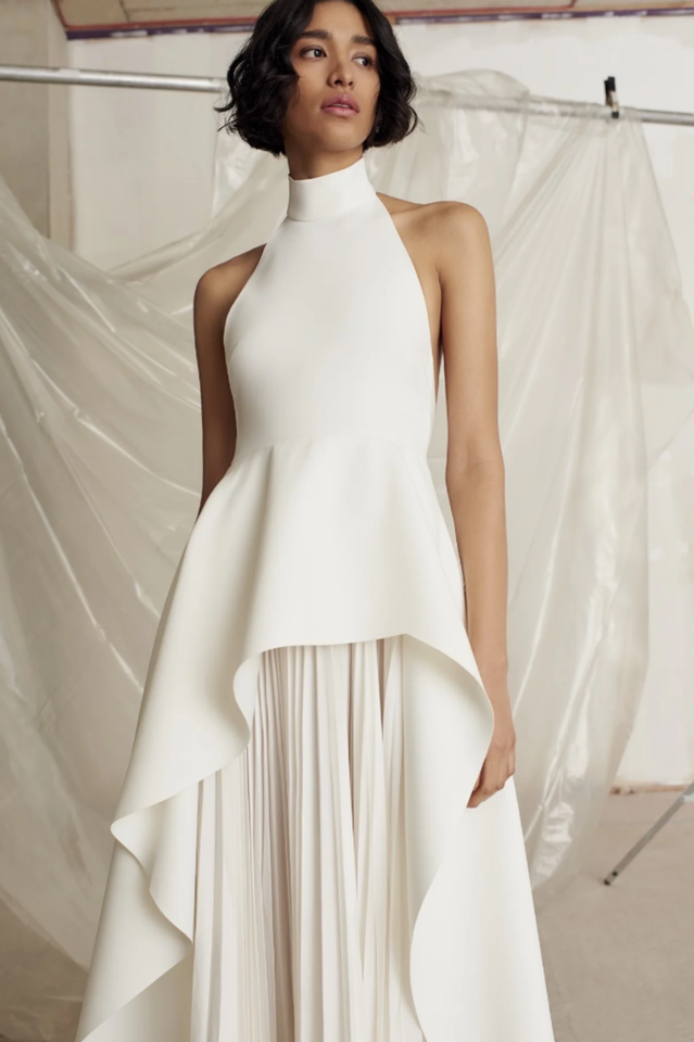 Sleeveless Backless Asymmetric Top & Maxi Skirt Set