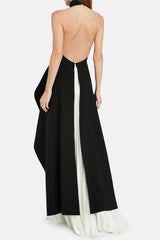 Sleeveless Backless Asymmetric Top & Maxi Skirt Set